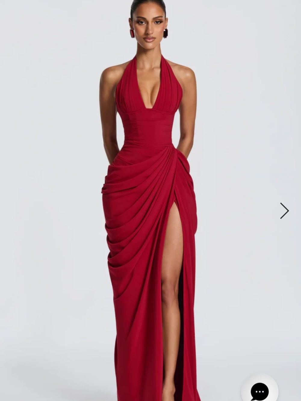 Minette maxi dress deep red